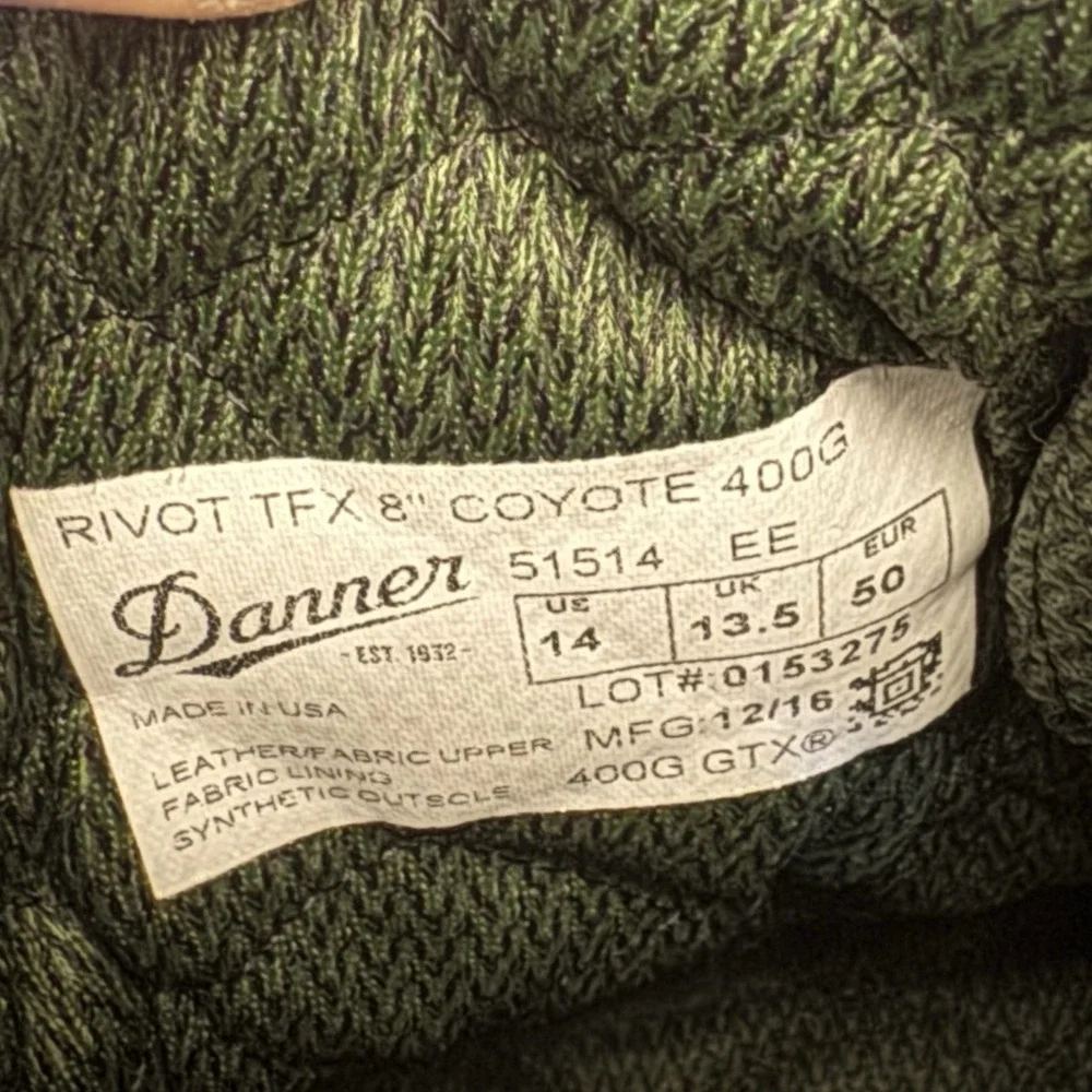 Size 14 - Danner Rivot TFX 8